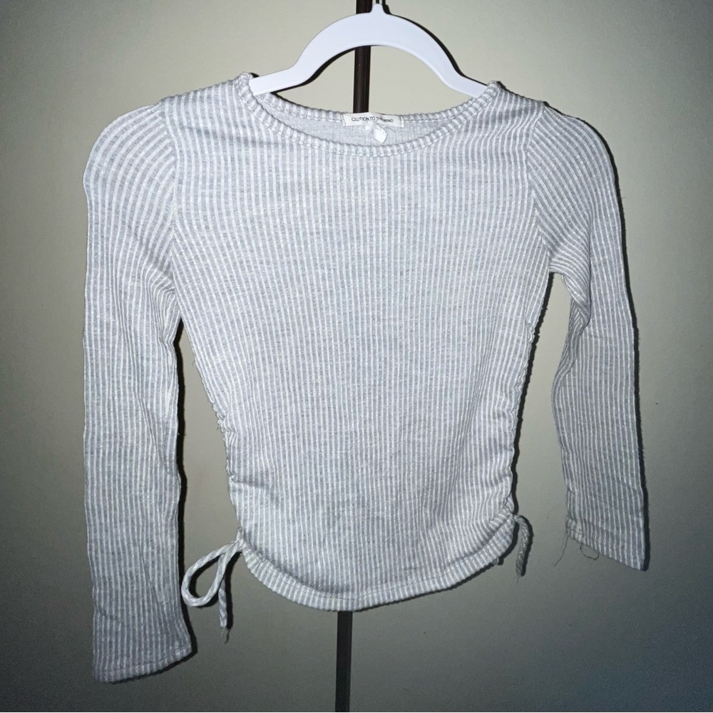 Caution To The Wind Ribbed Knit Top